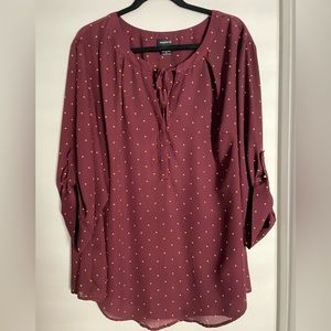 Torrid polka dot blouse